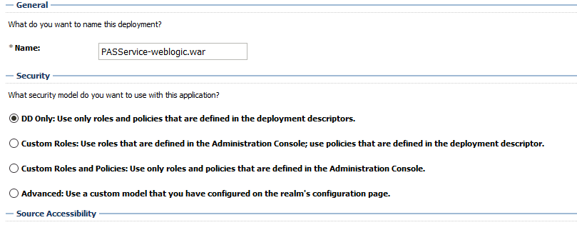 Weblogic_DD option